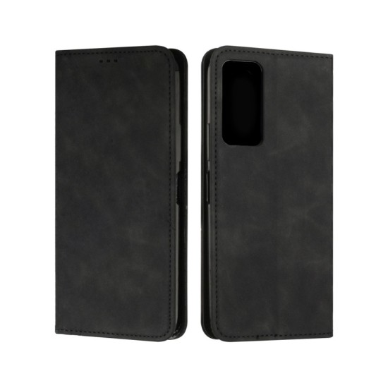 Capa Flip de Couro com Bolso Interno para Xiaomi Mi 12 Preto